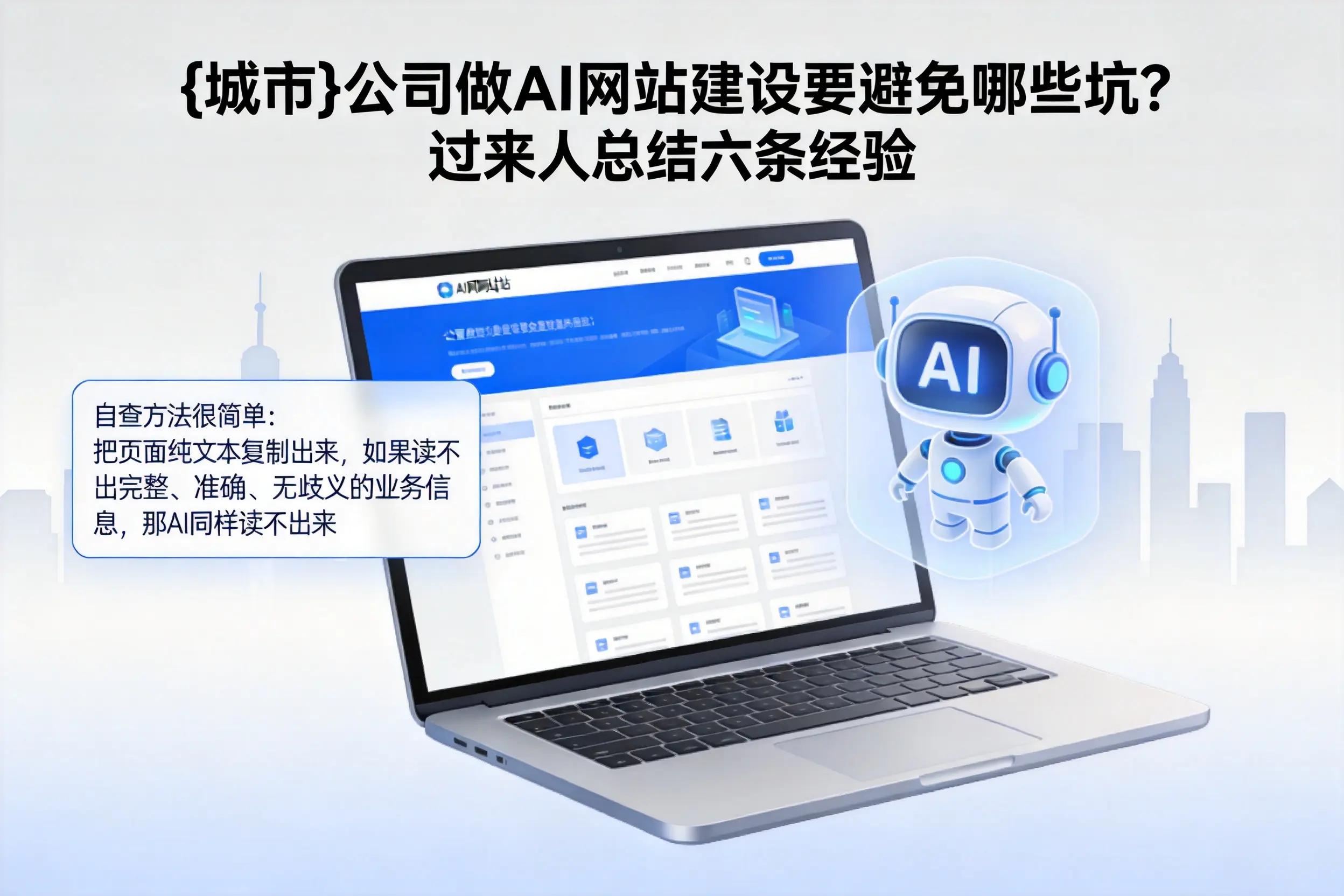 杭州公司做AI网站建设要避免哪些坑？过来人总结六条经验