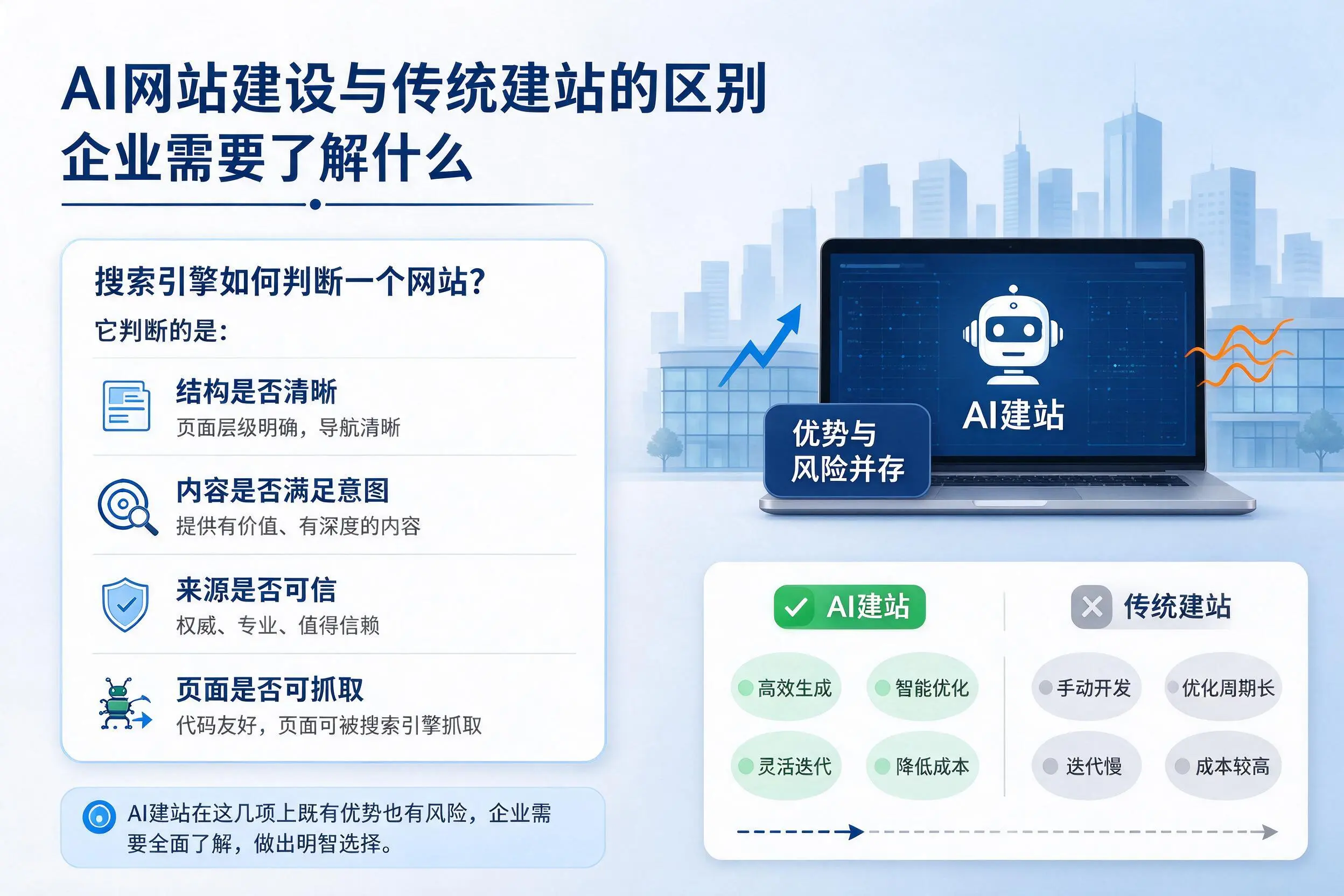 AI网站建设与传统建站的区别，杭州企业需要了解什么
