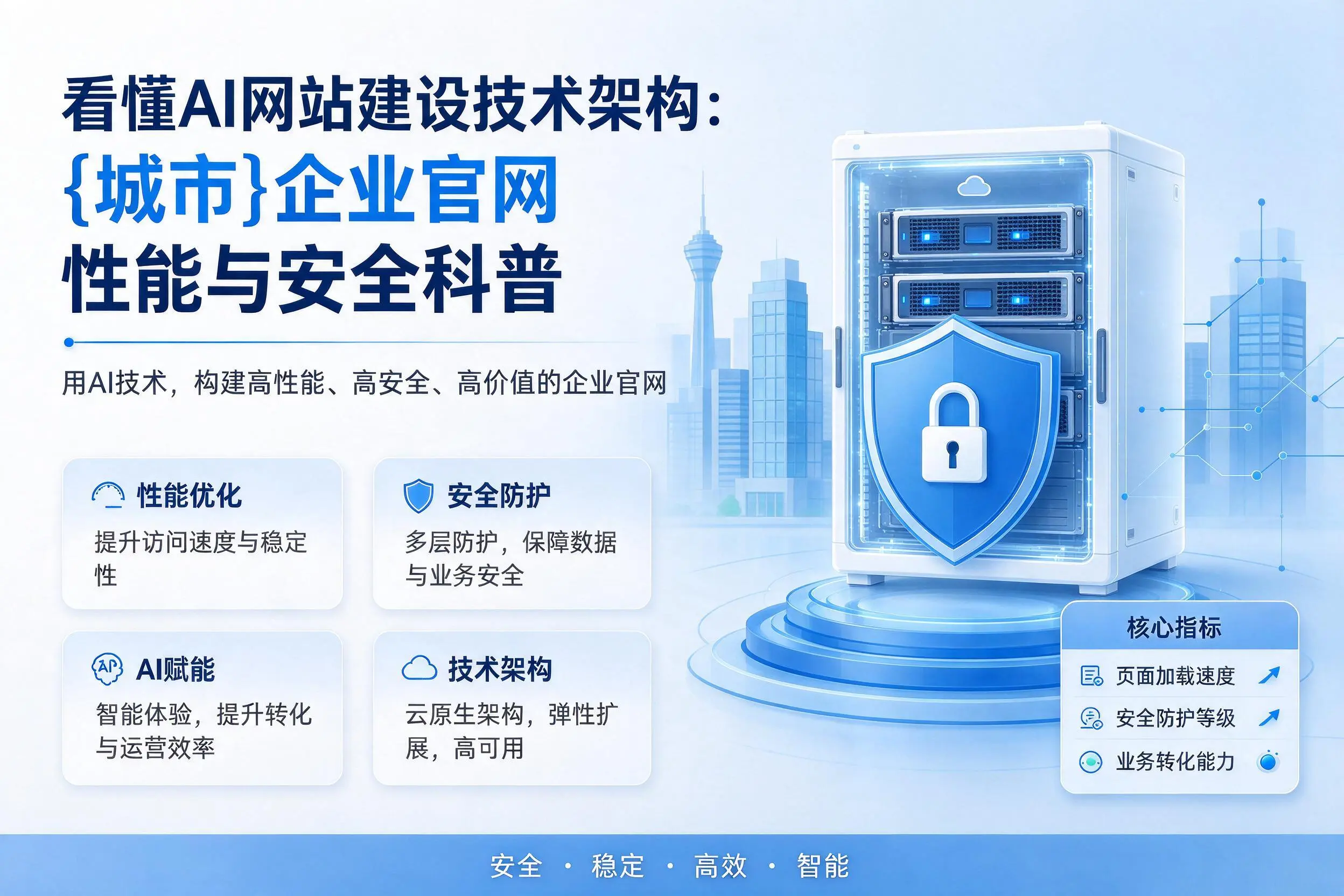 看懂AI网站建设技术架构：杭州企业官网性能与安全科普