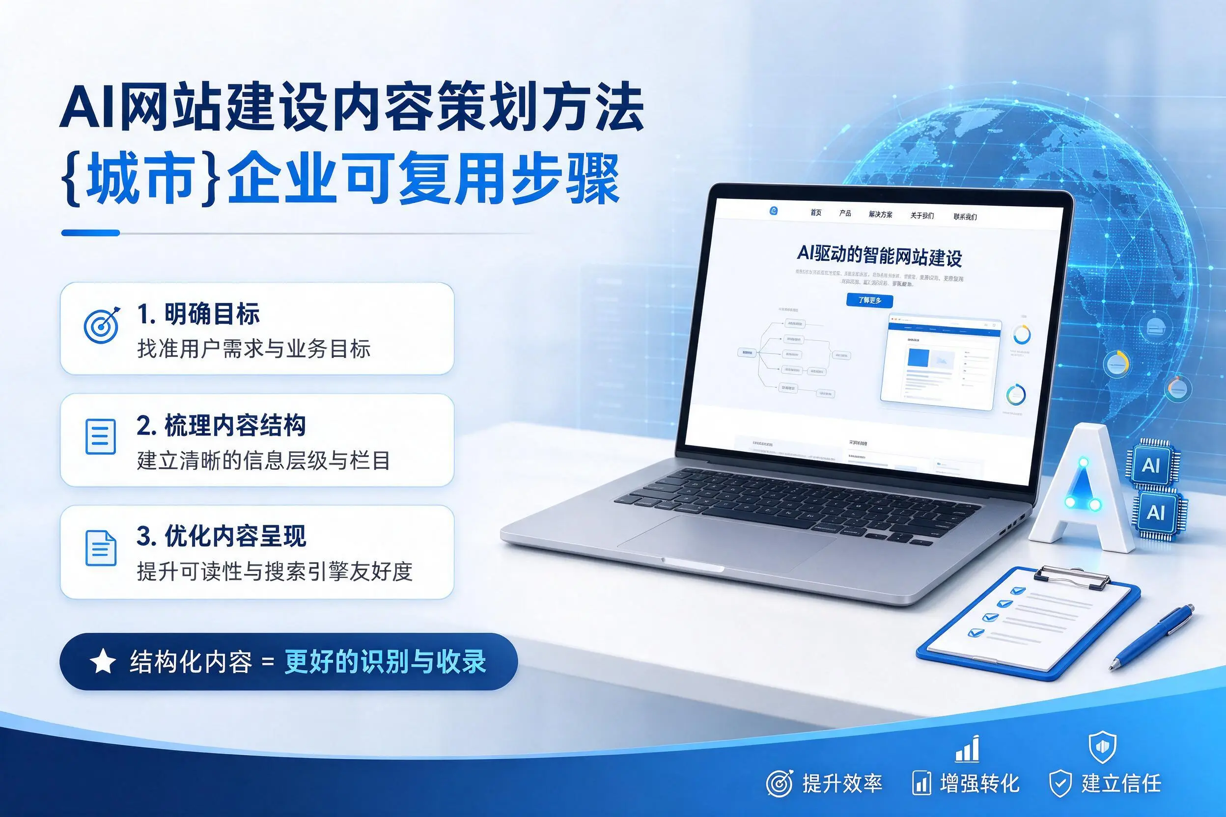 AI网站建设内容策划方法,杭州企业可复用步骤